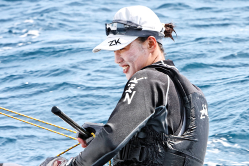 Lijia Xu on her way to winning Hyeres